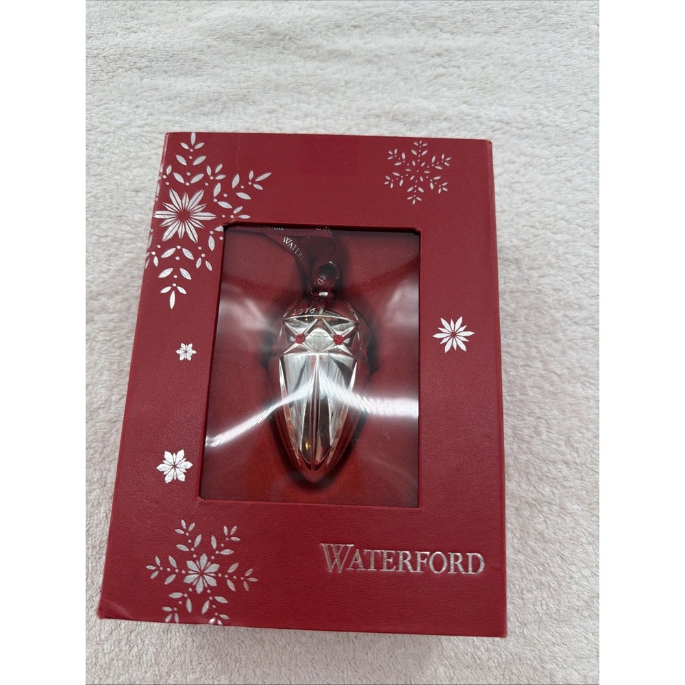Waterford Lismore 2016 Lismore Bauble Silverplated Jeweled Ornament NEW 40019949